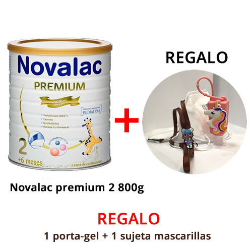 Novalac premium 2 800g + REGALOS (1 PORTA GEL + 1 SUJETA)