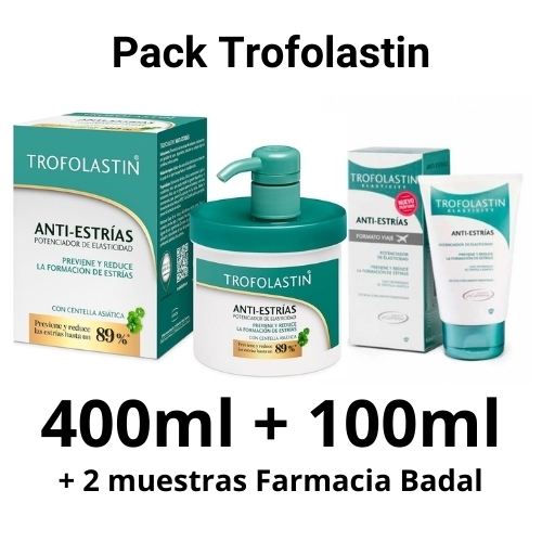 Trofolastin Antiestrías 400 ml + Regalo 1 envase 100 ml  + 2 Muestras parafarmacia Badal