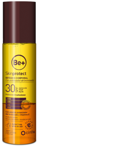 Be+ skinprotect bifasico spf 30 acelerador bronc