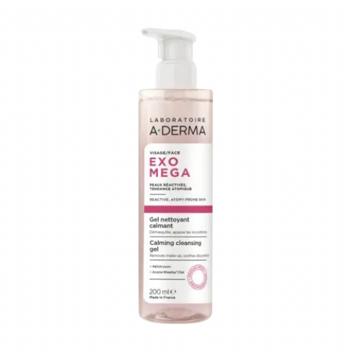 A-derma exomega facial gel limpiador calmante 1