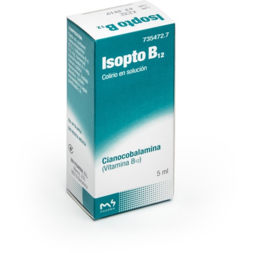 ISOPTO B12 0,5 MG/ML COLIRIO EN SOLUCION , 1 frasco de 5 ml