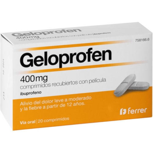GELOPROFEN 400 MG COMPRIMIDOS RECUBIERTOS CON PELICULA, 20 comprimidos