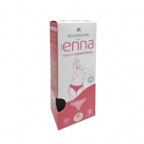 Braga menstrual - enna dia (1 unidad talla m flujo abundante color negro)