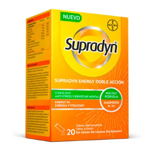 Supradyn energy doble accion 20 sobres efervesce