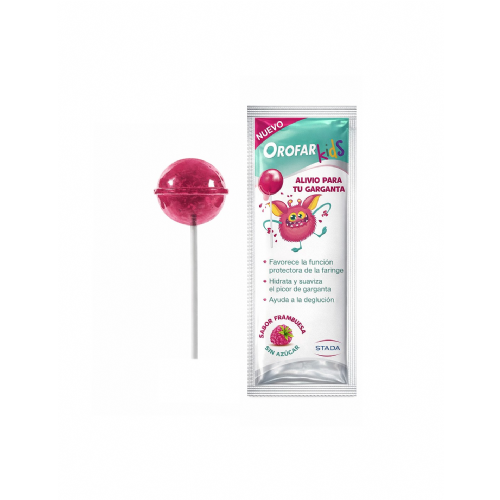Orofar kids 1 piruleta sabor frambuesa