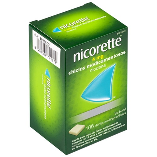 NICORETTE 4 mg CHICLES MEDICAMENTOSOS, 105 chicles