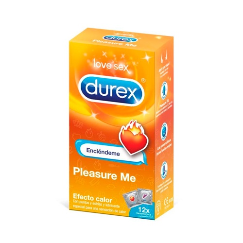 Durex pleasure me efecto calor 12 unidades