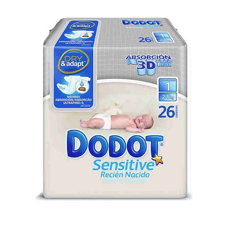 Pañal infantil - dodot pro sensitive (t- 1 2-5 kg 38 u)