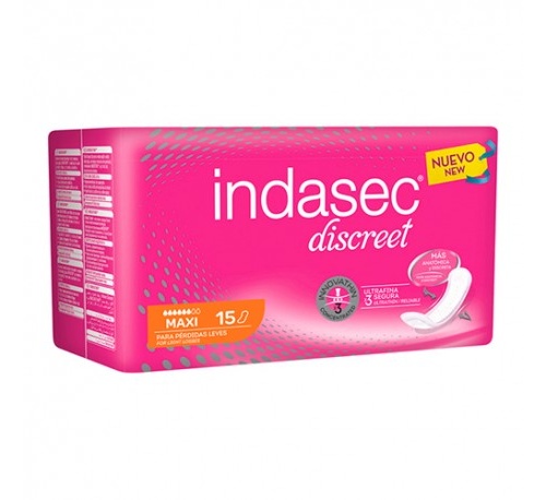 Indasec maxi compresa perdidas leves (15 absorb)