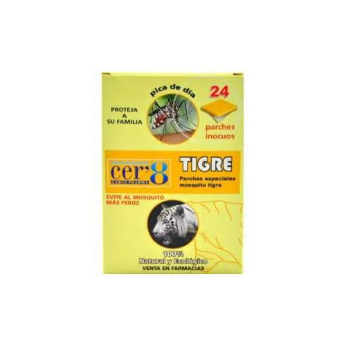 Cer 8 parche antimosqui tigre