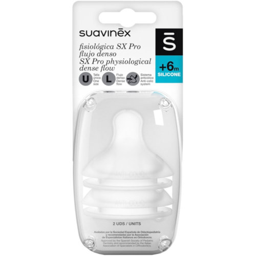 Tetina silicona fisiologica - suavinex (flujo l 2 unidades)