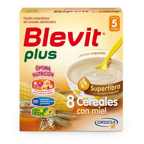 Blevit plus superfibra 8 cereales y miel (600 g)