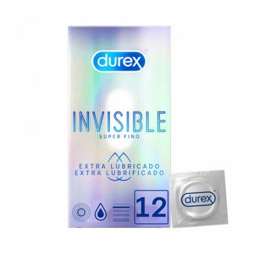 Durex invisible extra fino extra lubricado - preservativos (12 u)