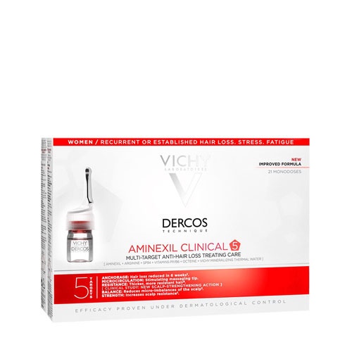 Dercos aminexil clinical 5 mujer (21 monodosis 6 ml)