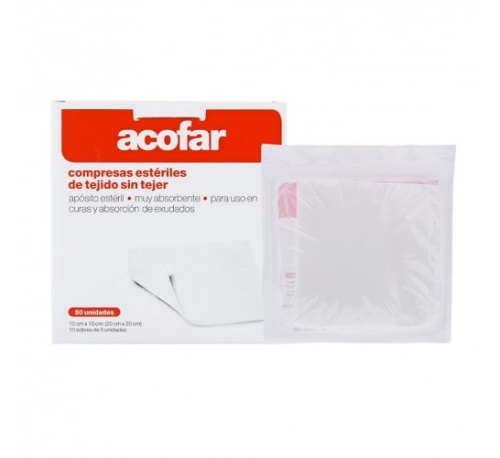 Acofar aposito esteril tejido sin tejer (50 compresas)