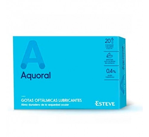 Aquoral gotas humectantes c/ a hialuronico 0.4% (0.5 ml 20 monodosis)