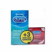 Durex natural plus + durex sensitivo confort - preservativos (12 + 3 preservativos pack)