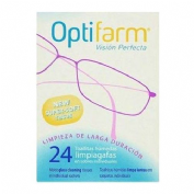 Limpiagafas optifarm toallitas 24 un