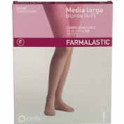 Media larga (a-f) comp normal - farmalastic blonda (beige t- egde)