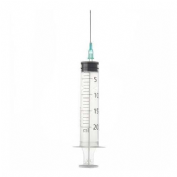 Jeringa de tres cuerpos con aguja (20 ml central a:0,8 x40g21 1 1/2)