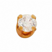 Inverness pendiente 24k (37c solitario natural 2 mm)