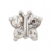 Inverness pendiente acero inoxidable (848c mariposa cristal)