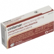CINFAMAR CAFEINA 50 mg/50 mg COMPRIMIDOS RECUBIERTOS , 10 comprimidos