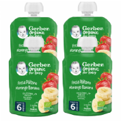 Gerber organic fresa platano  4 pouch 90 g