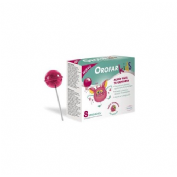 Orofar kids 8 piruletas sabor frambuesa