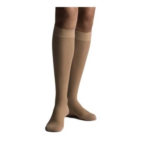 Media corta (a-d) compresion normal farmalastic puntera cerrada 2 unidades talla mediana color beige