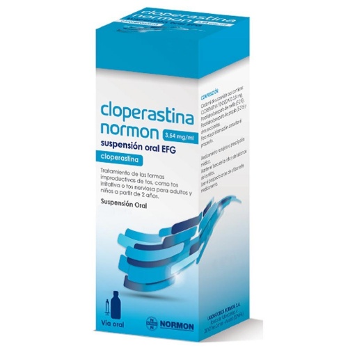 CLOPERASTINA NORMON 3,54 mg/ml SUSPENSION ORAL EFG, 1 frasco de 120 ml