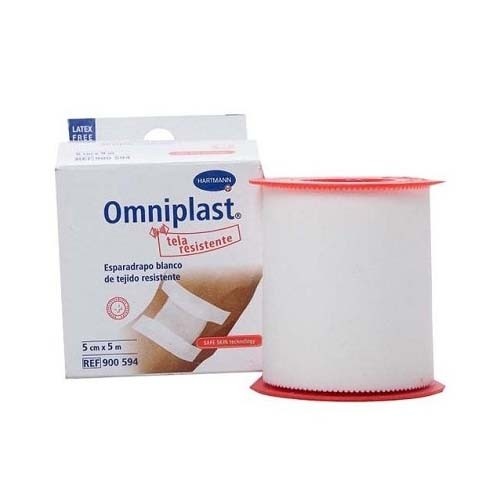Esparadrapo hipoalergico (Tejido resistente blanco 5 m x 5 cm)
