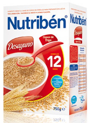 Nutriben desayuno copos de trigo (750 g)