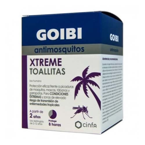 Goibi xtreme forte repelente de insectos (16 toallitas)