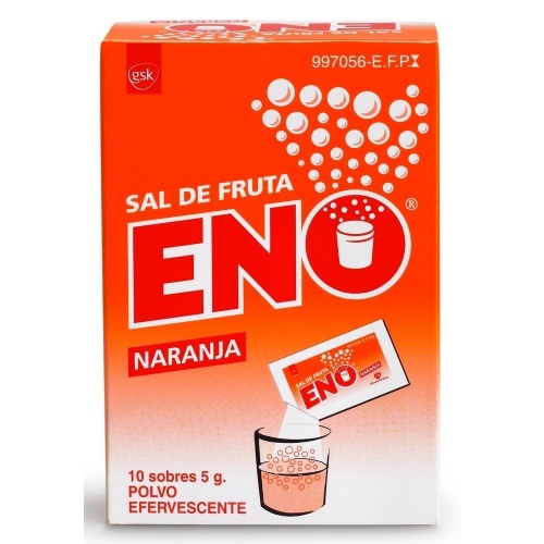 SAL DE FRUTA ENO POLVO EFERVESCENTE SABOR  NARANJA , 10 sobres